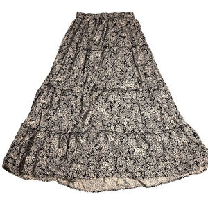 Japna Boho Midi Floral Skirt Womens Medium Feminine Soft Girl Teacher Artsy